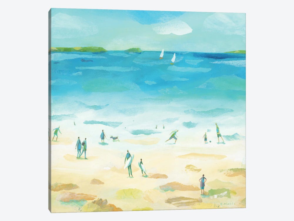 Beach Scene by Claire Henley 1-piece Canvas Art Print