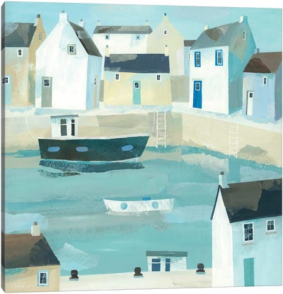Little Harbour Canvas Art Print - Cottagecore Goes Coastal