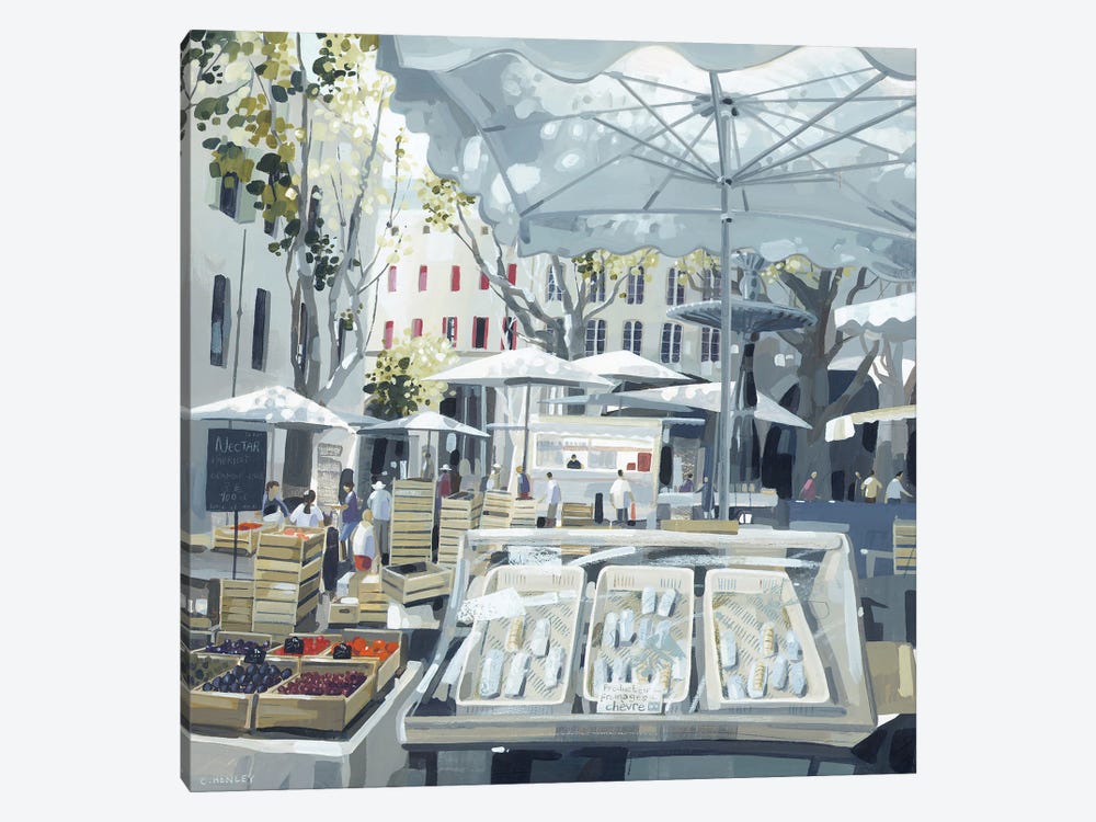 Market Day, Uzes by Claire Henley 1-piece Canvas Art Print
