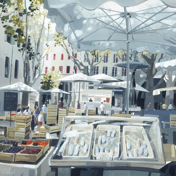 Claire Henley: Market Day, Uzes by Claire Henley