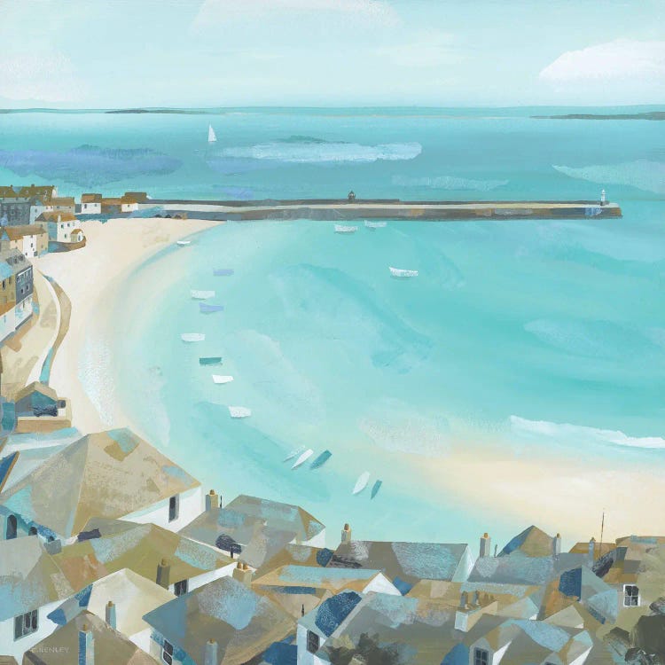 St Ives Rooftops by Claire Henley wall art