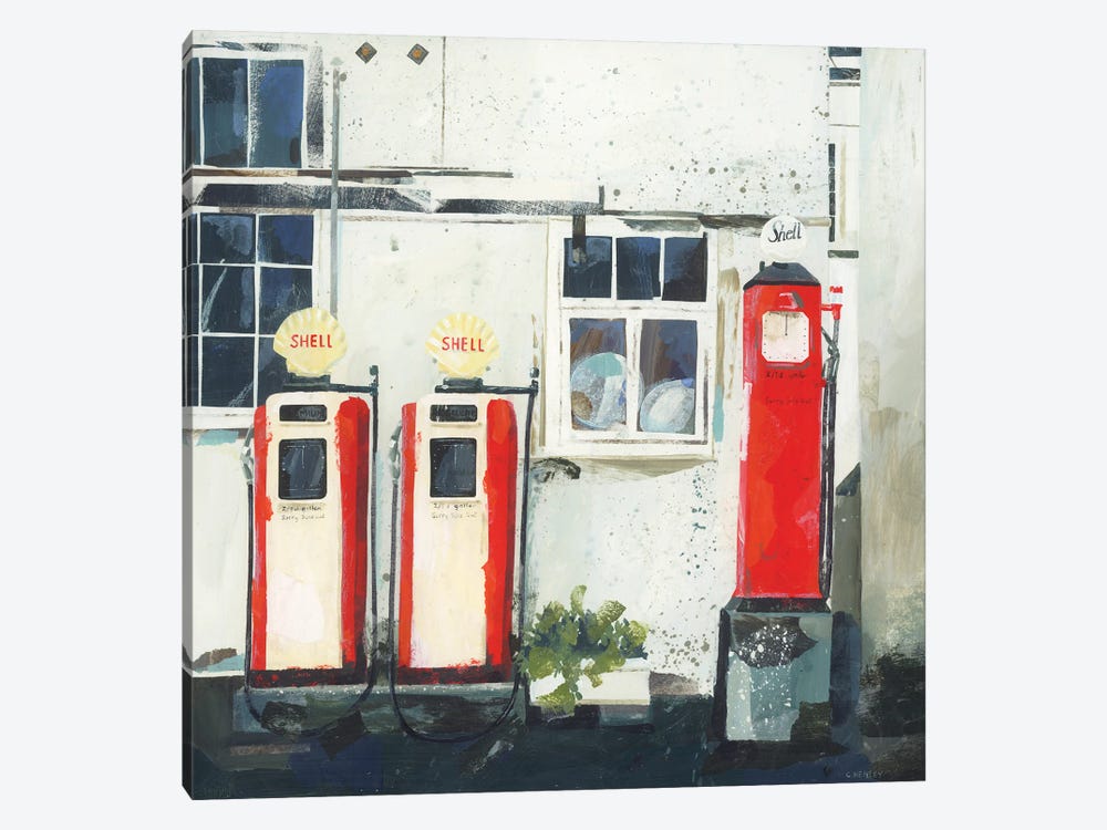 Petrol Pumps, St Mawes by Claire Henley 1-piece Canvas Art