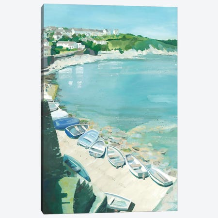 Boats On The Slipway, Portscatho Canvas Print #HYC119} by Claire Henley Art Print