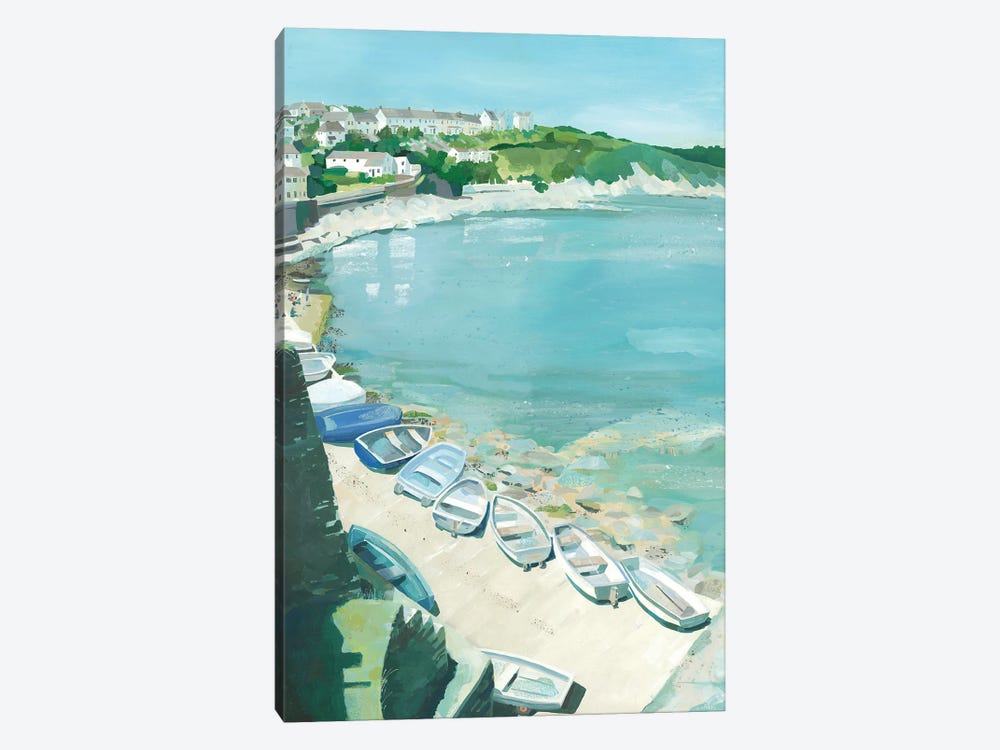 Boats On The Slipway, Portscatho by Claire Henley 1-piece Canvas Artwork