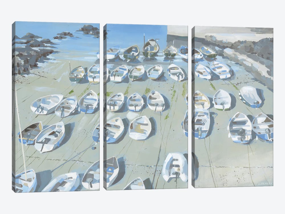 Thirty Five Boats by Claire Henley 3-piece Canvas Wall Art