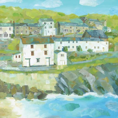 Portloe by Claire Henley framed canvas print