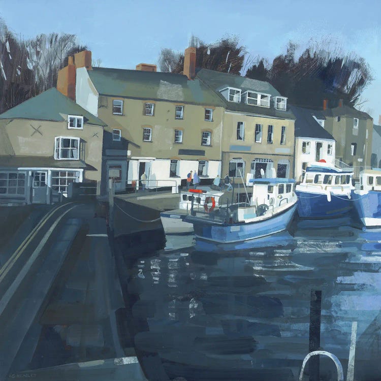 Blue Boats, Padstow by Claire Henley wall art
