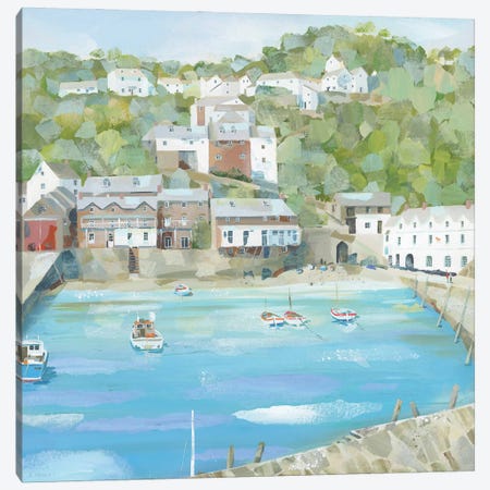 Clovelly Canvas Print #HYC128} by Claire Henley Canvas Artwork