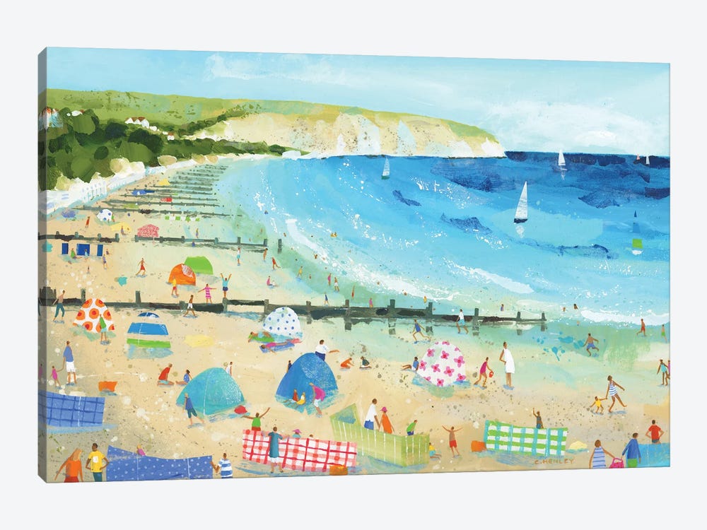 Swanage Beach by Claire Henley 1-piece Art Print
