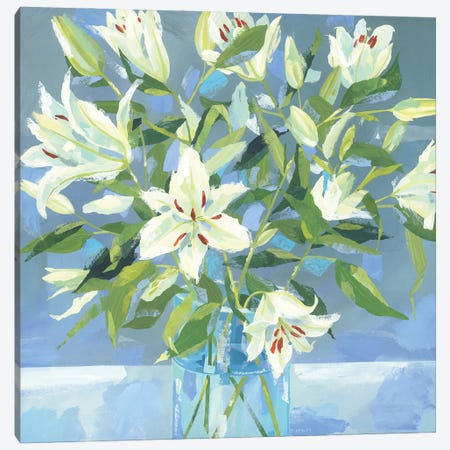 White Lilies Canvas Print #HYC12} by Claire Henley Canvas Art Print