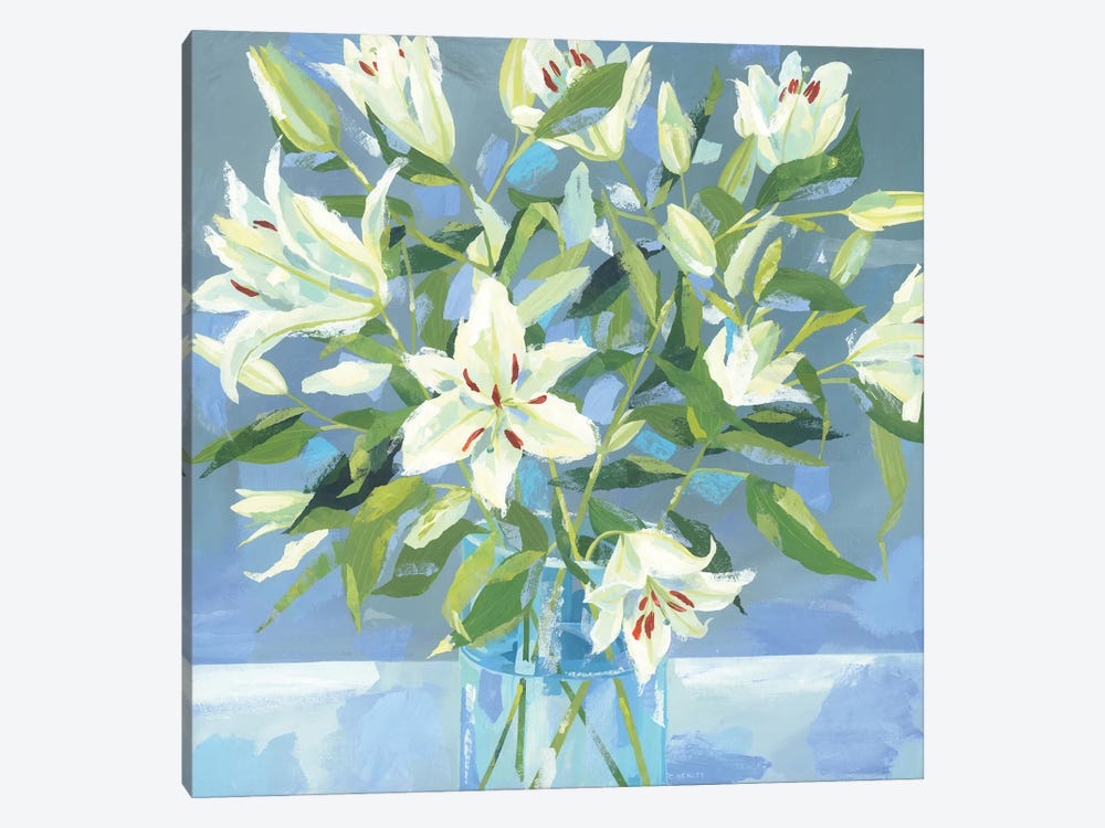 White Lilies by Claire Henley 1-piece Canvas Art