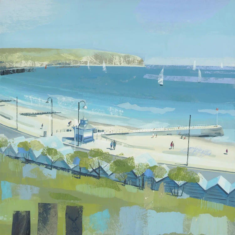Across The Bay, Swanage by Claire Henley wall art