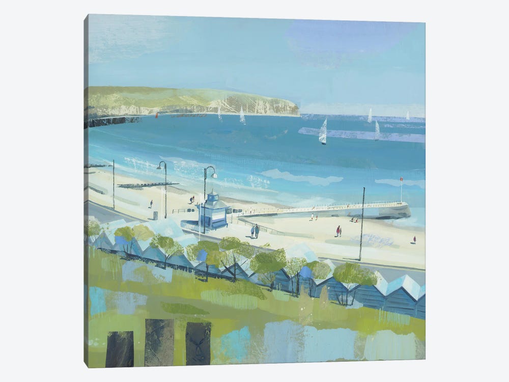 Across The Bay, Swanage by Claire Henley 1-piece Canvas Art Print