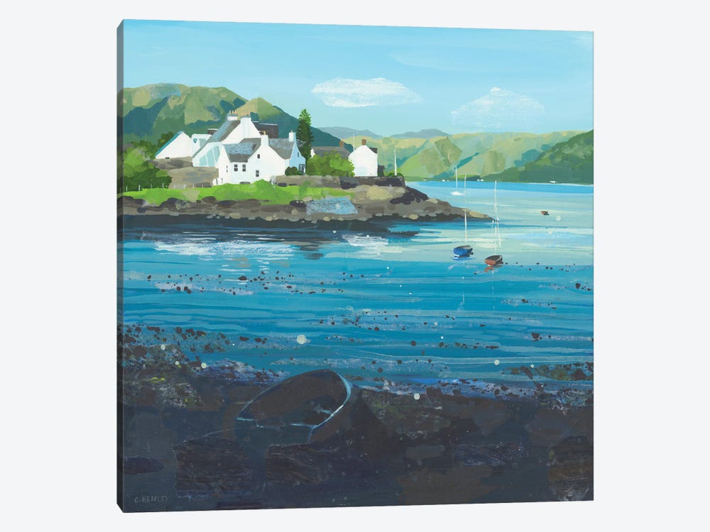 White Houses, Plockton by Claire Henley 1-piece Canvas Wall Art