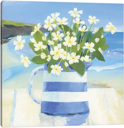 Spring At Porthcurnick Canvas Art Print - Claire Henley