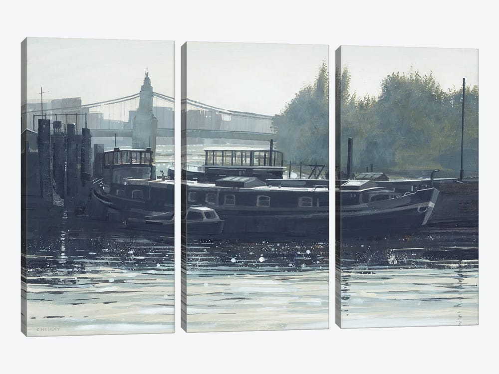 Early Morning, Hammersmith by Claire Henley 3-piece Canvas Art