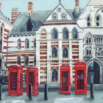 Back Of The Law Courts, London by Claire Henley framed canvas print
