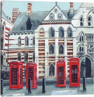 Back Of The Law Courts, London Canvas Art Print - London Art