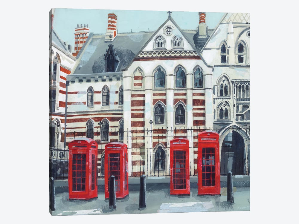 Back Of The Law Courts, London by Claire Henley 1-piece Canvas Art Print