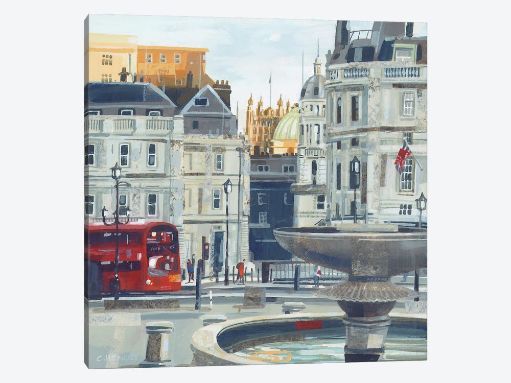 July Evening, Trafalgar Square by Claire Henley 1-piece Canvas Wall Art