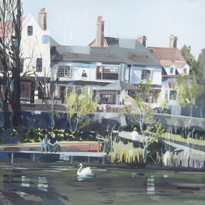 Dirty Duck, Stratford-Upon-Avon by Claire Henley framed canvas print