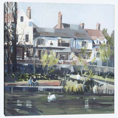 Dirty Duck, Stratford-Upon-Avon Canvas Print #HYC146} by Claire Henley Canvas Print