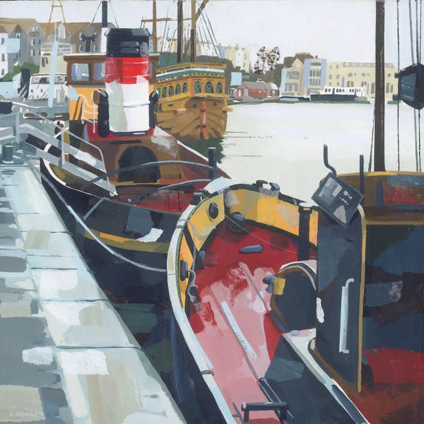 Claire Henley: Tugs At Wapping Docks, Bristol by Claire Henley
