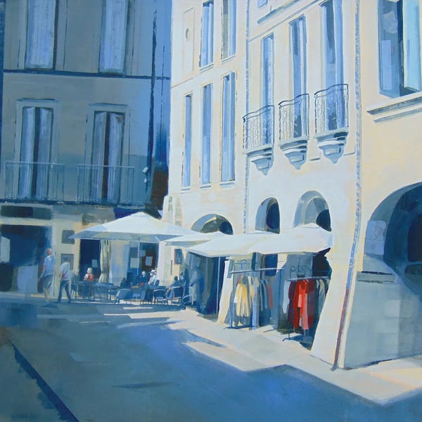 Claire Henley: White Umbrellas, Uzes by Claire Henley