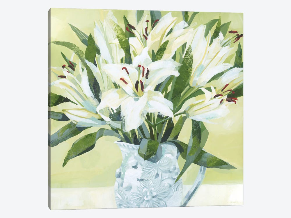 Lilies In The White Jug by Claire Henley 1-piece Art Print