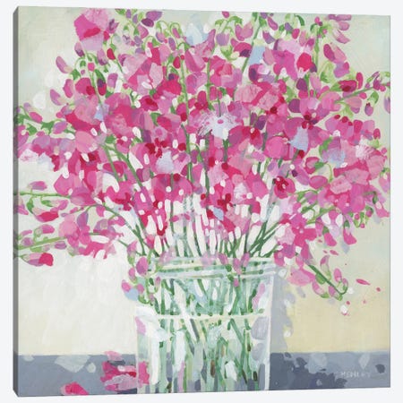 Sweet Peas Canvas Print #HYC22} by Claire Henley Canvas Artwork