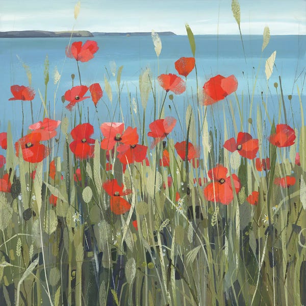 Claire Henley: Gerrans Bay Poppies by Claire Henley