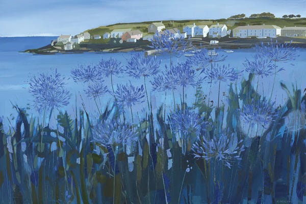 Claire Henley: Tall Agapanthus, Portscatho by Claire Henley