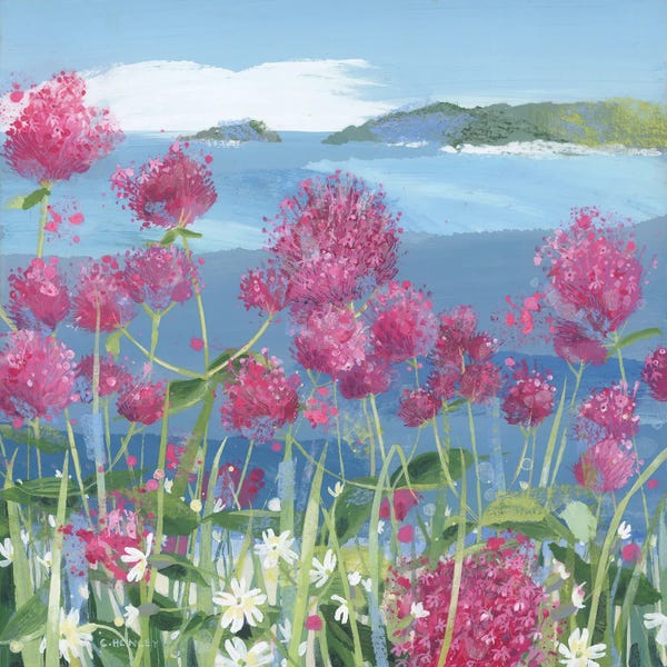 Claire Henley: Red Valerian And Campion by Claire Henley