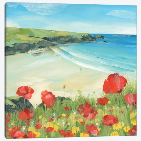 Polly Joke Beach Canvas Print #HYC46} by Claire Henley Art Print