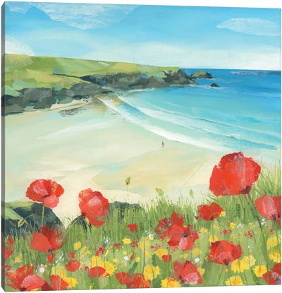 Polly Joke Beach Canvas Art Print - Claire Henley