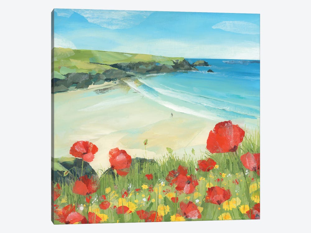 Polly Joke Beach by Claire Henley 1-piece Canvas Art Print