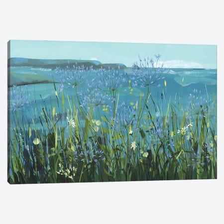 Summer Blues, Gerrans Bay Canvas Print #HYC48} by Claire Henley Canvas Art