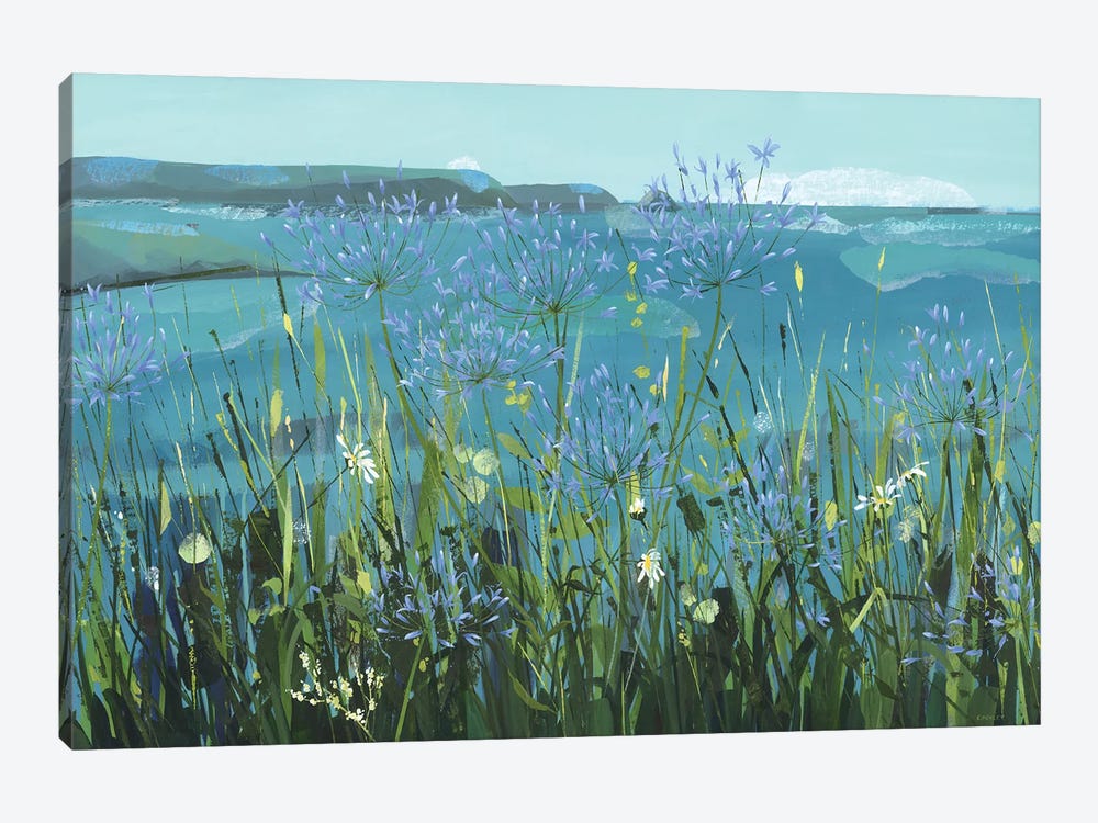Summer Blues, Gerrans Bay by Claire Henley 1-piece Canvas Print