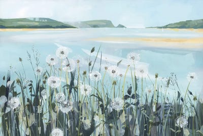 Camel Estuary Dandelions by Claire Henley framed canvas print