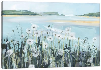 Camel Estuary Dandelions Canvas Art Print - Claire Henley