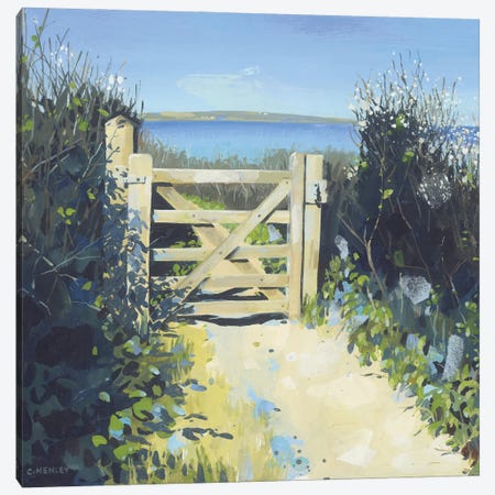 Coast Path, Cornwall Canvas Print #HYC61} by Claire Henley Canvas Wall Art