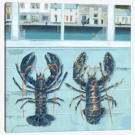 Padstow Lobsters Canvas Print #HYC66} by Claire Henley Art Print
