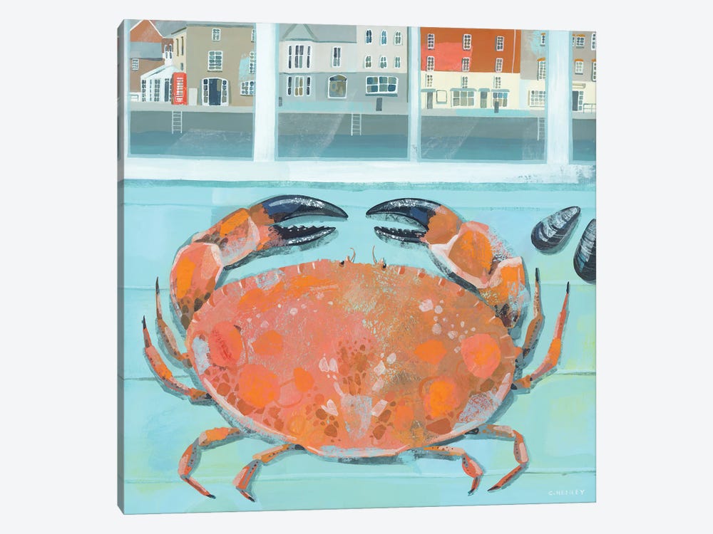 Padstow Crab by Claire Henley 1-piece Canvas Art