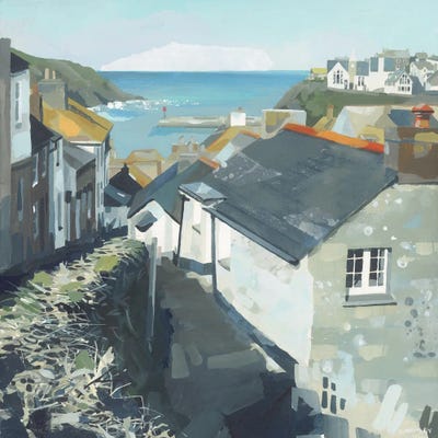 Down Church Hill, Port Isaac by Claire Henley framed canvas print