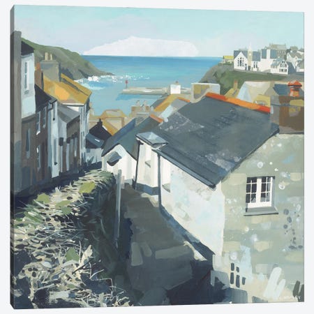 Down Church Hill, Port Isaac Canvas Print #HYC73} by Claire Henley Canvas Print