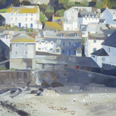 Midday Sun, Port Isaac by Claire Henley framed canvas print