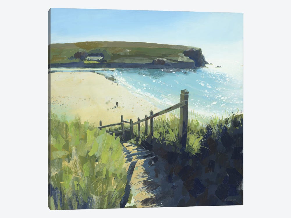 Steps To The Beach, Mawgan Porth by Claire Henley 1-piece Canvas Art