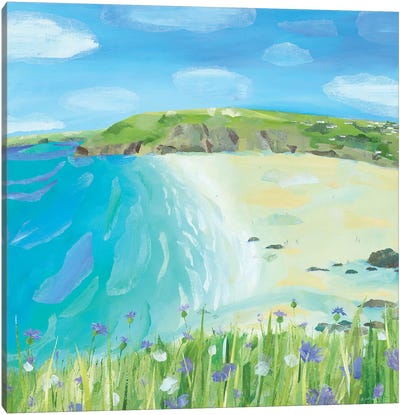 Path To Mawgan Porth Canvas Art Print - Claire Henley