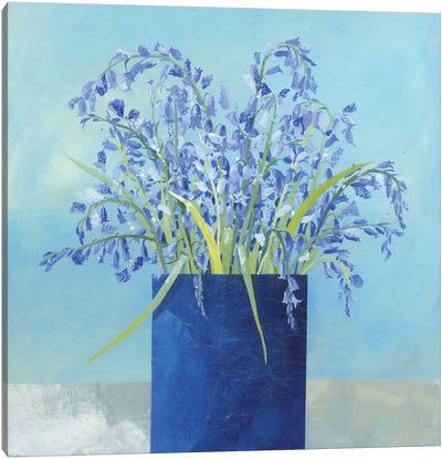 Bluebell Vase Canvas Art Print - Claire Henley