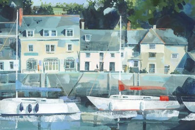 Moored Yachts, Padstow by Claire Henley multi panel art